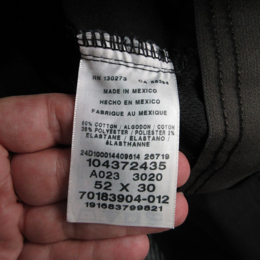 Lee Pants Mens 52x30 Black Chino Extreme Motion MVP Big Tall Regular 50x28.5 NWT - Picture 11 of 16